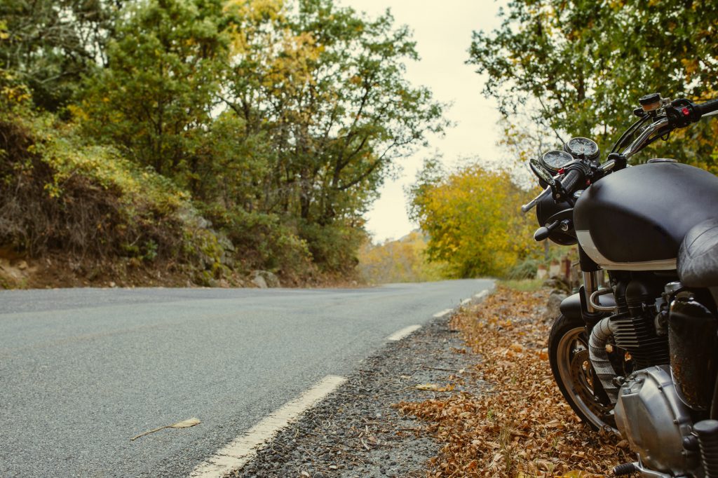 Cafe racer motorbike outdoors